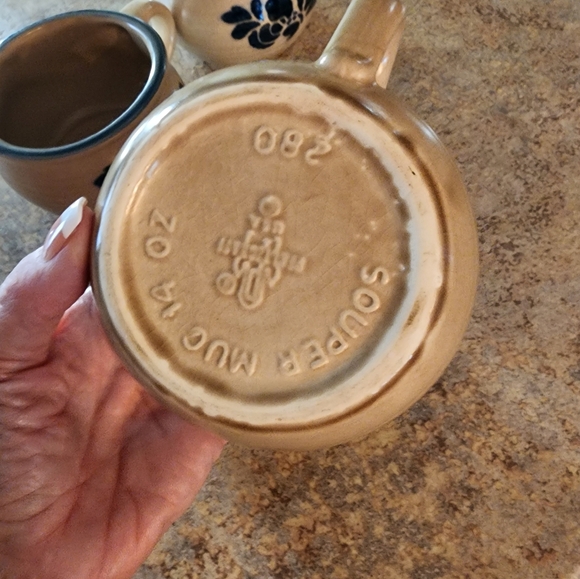 PFALTZGRAFF FOLK ART VINTAGE 14OZ SOUP BOWLS SET 3 - Picture 3 of 3